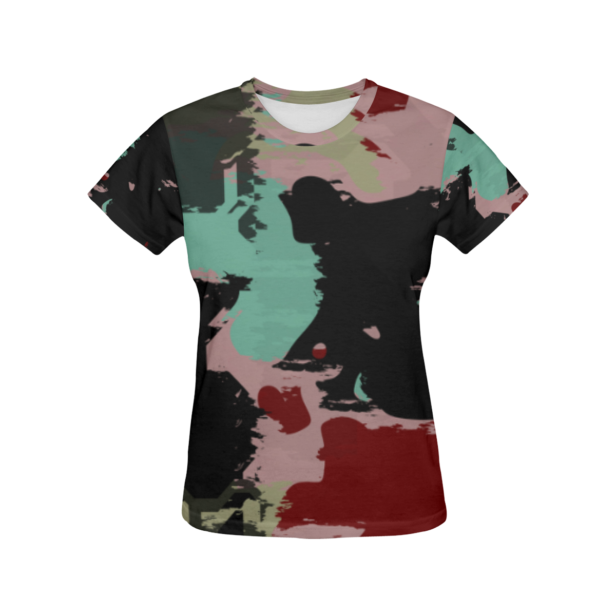 Retro colors texture All Over Print T-Shirt for Women (USA Size) (Model T40)