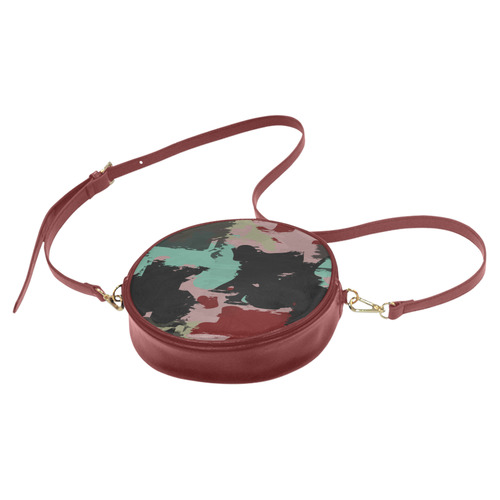 Retro colors texture Round Sling Bag (Model 1647)