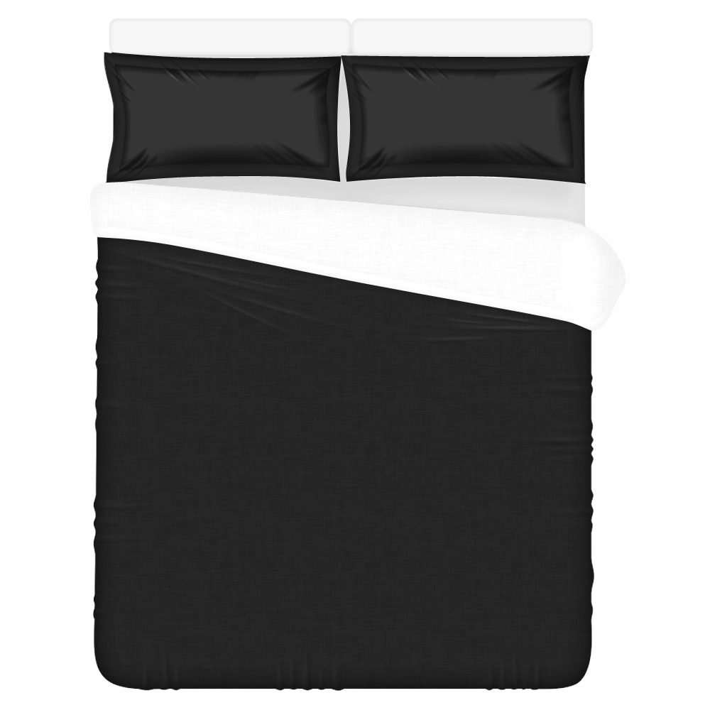 Midnight Black 3-Piece Bedding Set