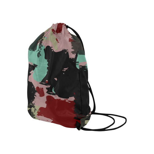 Retro colors texture Large Drawstring Bag Model 1604 (Twin Sides)  16.5"(W) * 19.3"(H)