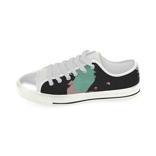 Retro colors texture Women's Classic Canvas Shoes (Model 018)