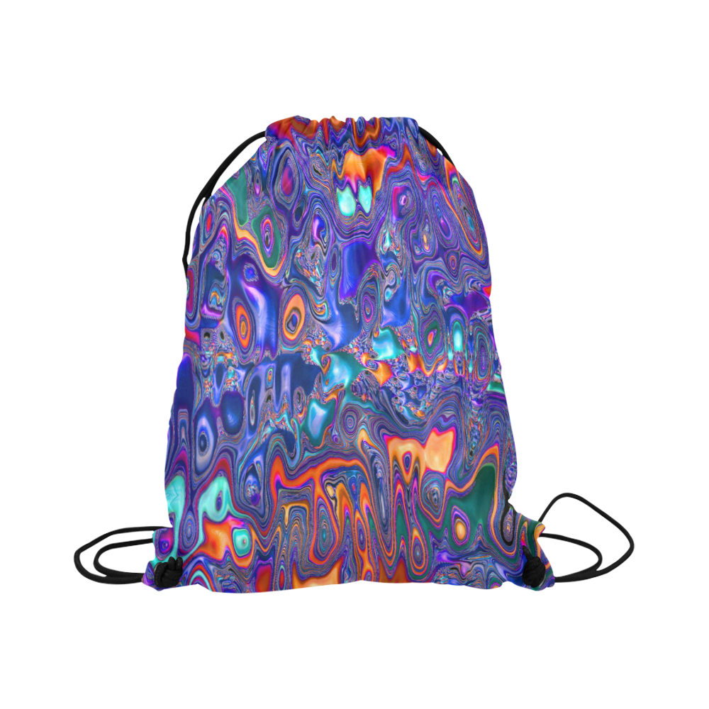 melted fractal 1B by JamColors Large Drawstring Bag Model 1604 (Twin Sides)  16.5"(W) * 19.3"(H)