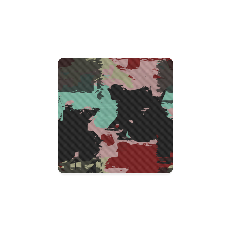 Retro colors texture Square Coaster