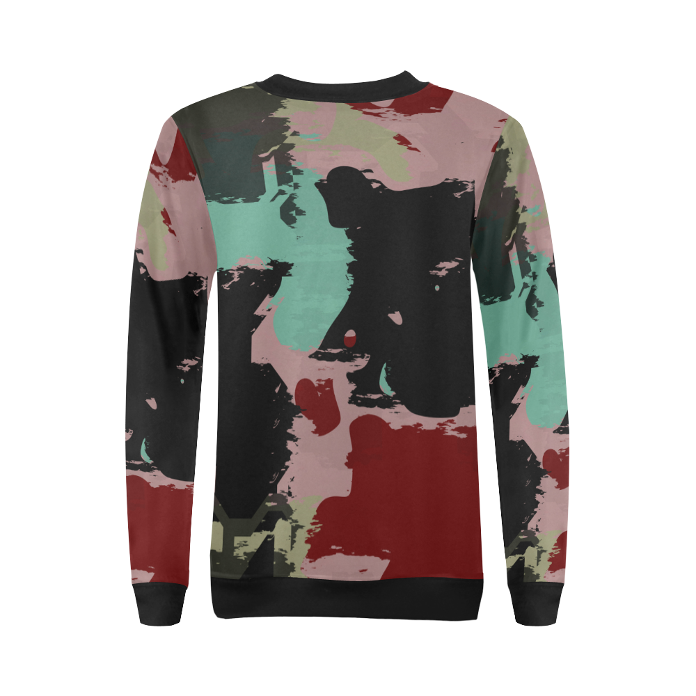 Retro colors texture All Over Print Crewneck Sweatshirt for Women (Model H18)