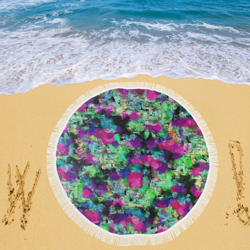 Blended texture Circular Beach Shawl 59"x 59"