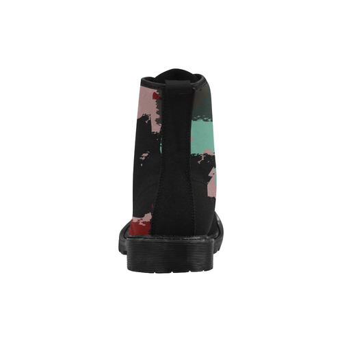 Retro colors texture Martin Boots for Men (Black) (Model 1203H)