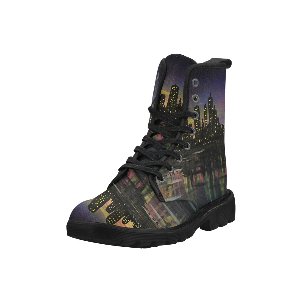 City Lights Martin Boots for Women (Black) (Model 1203H)