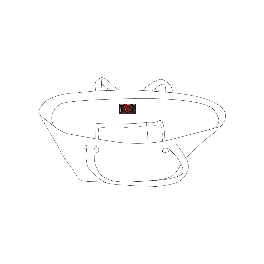 DF Rose Skull Logo Private Brand Tag on Bags Inner (No Zipper) (5cm X 3cm)
