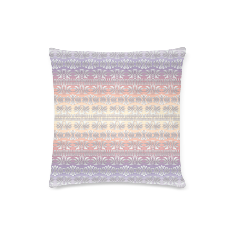 ethnic gradient pattern Custom Zippered Pillow Case 16"x16"(Twin Sides)