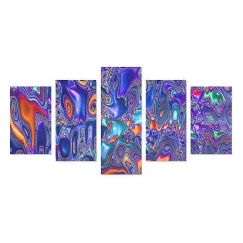 melted fractal 1B by JamColors Canvas Print Sets C (No Frame)