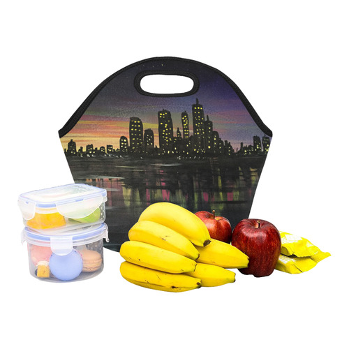 City Lights Neoprene Lunch Bag/Small (Model 1669)