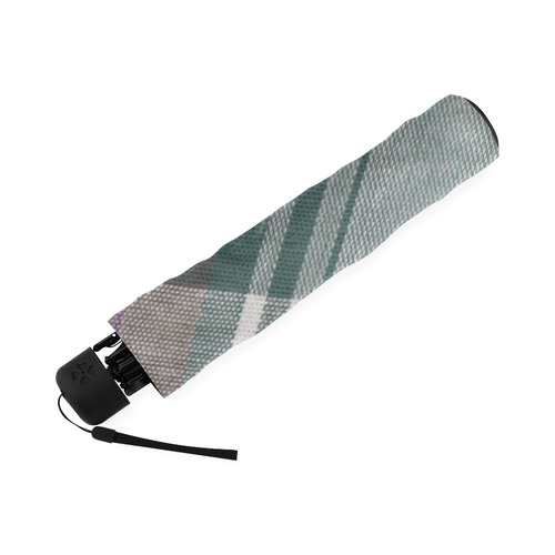 Purple Madras Plaid Pattern Foldable Umbrella (Model U01)