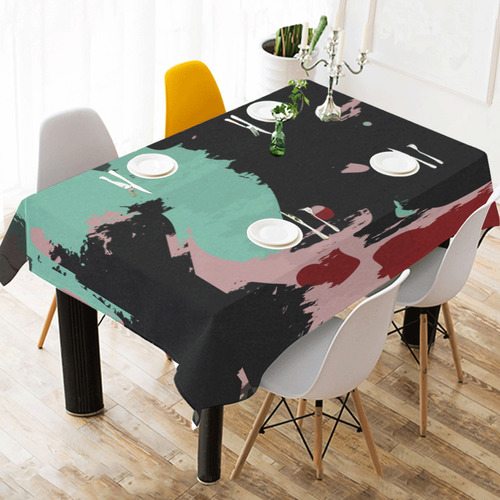 Retro colors texture Cotton Linen Tablecloth 52"x 70"