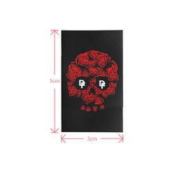 DF Rose Skull Logo Private Brand Tag on Shower Curtain (3cm X 5cm)