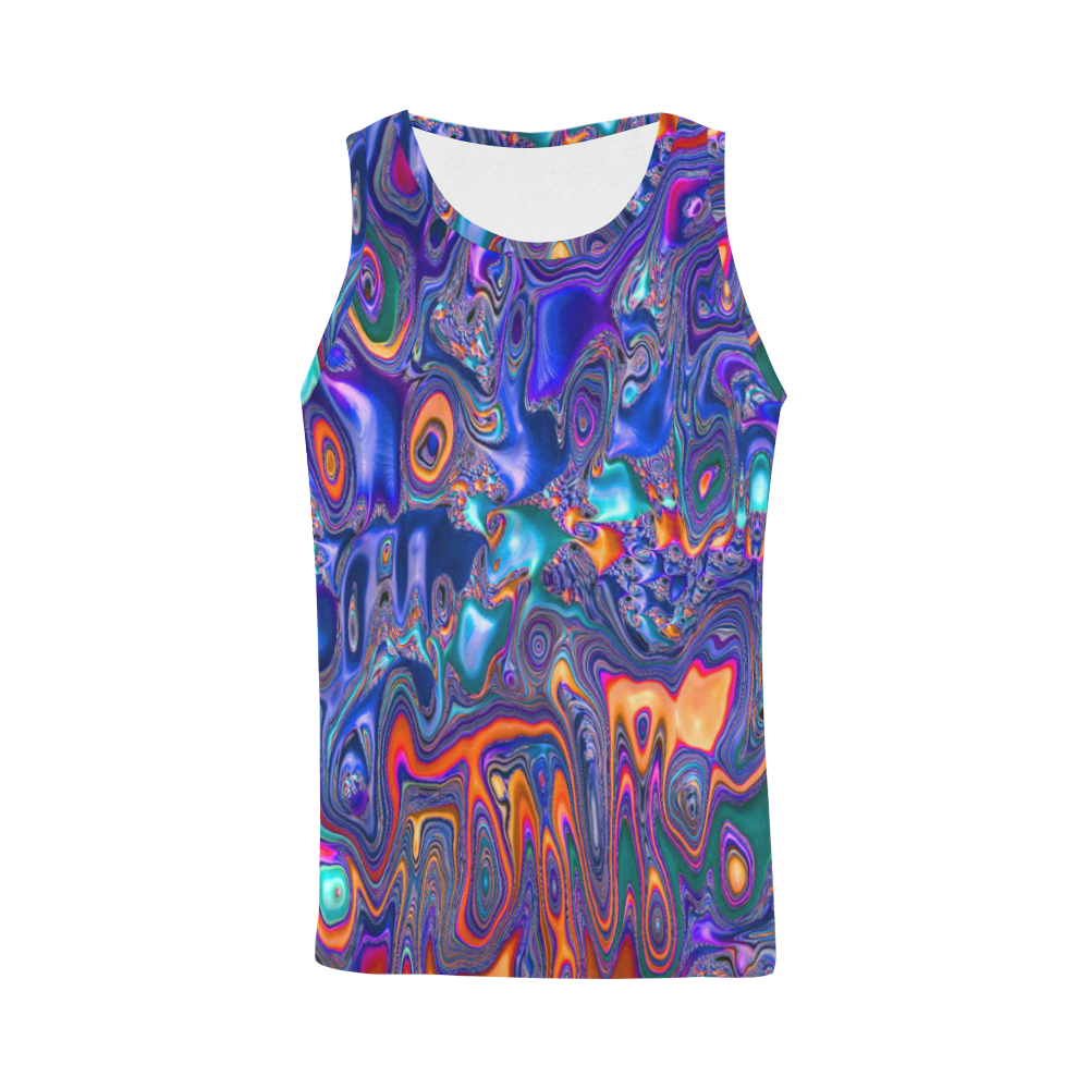 melted fractal 1B by JamColors All Over Print Tank Top for Men (Model T43)