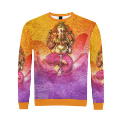 Ganesh, Son Of Shiva And Parvati All Over Print Crewneck Sweatshirt for Men (Model H18)