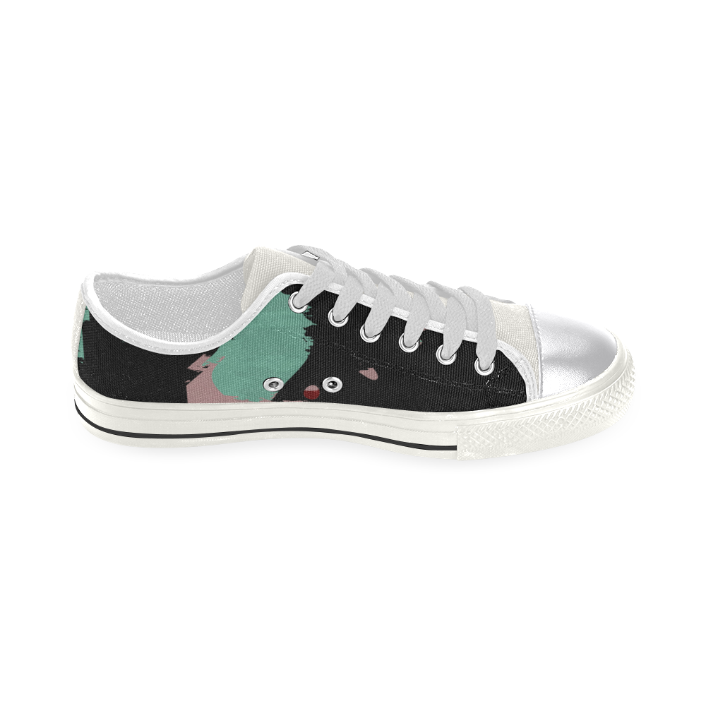 Retro colors texture Women's Classic Canvas Shoes (Model 018)