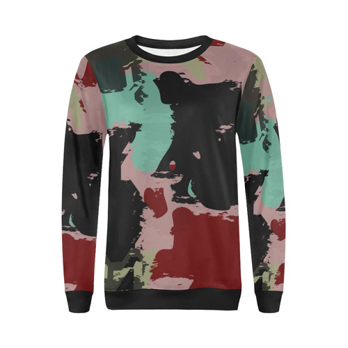 Retro colors texture All Over Print Crewneck Sweatshirt for Women (Model H18)