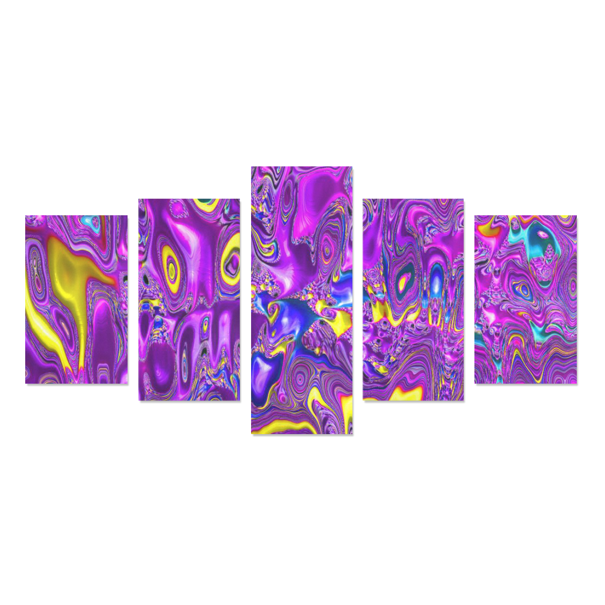 melted fractal 1A by JamColors Canvas Print Sets C (No Frame)