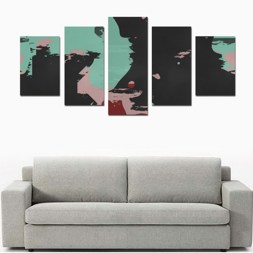 Retro colors texture Canvas Print Sets D (No Frame)