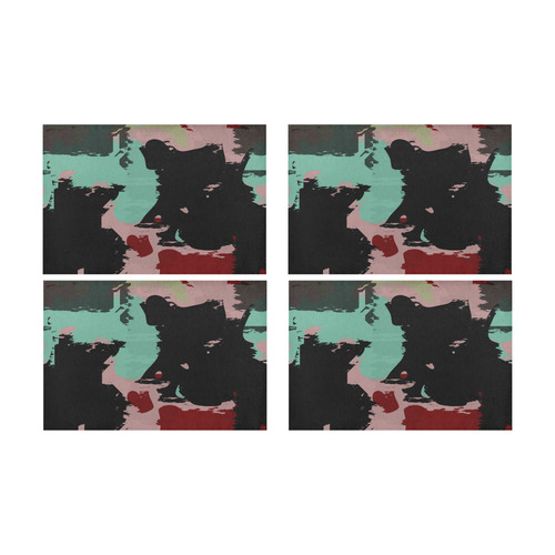 Retro colors texture Placemat 12’’ x 18’’ (Four Pieces)