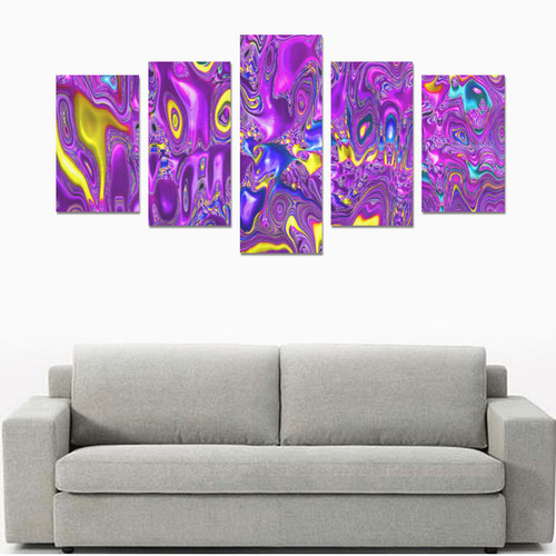 melted fractal 1A by JamColors Canvas Print Sets C (No Frame)