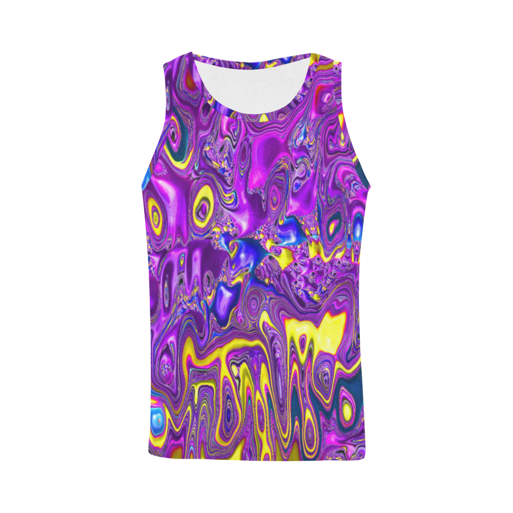 melted fractal 1A by JamColors All Over Print Tank Top for Men (Model T43)