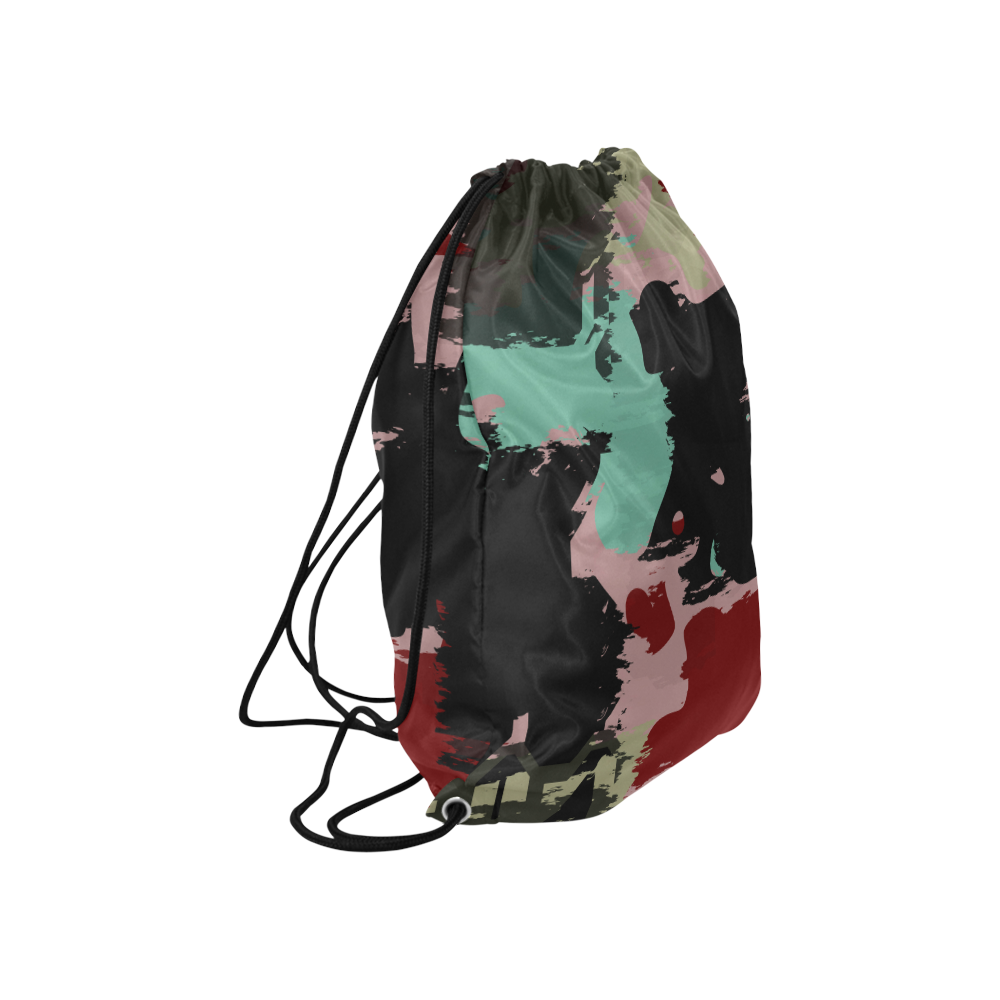 Retro colors texture Large Drawstring Bag Model 1604 (Twin Sides)  16.5"(W) * 19.3"(H)