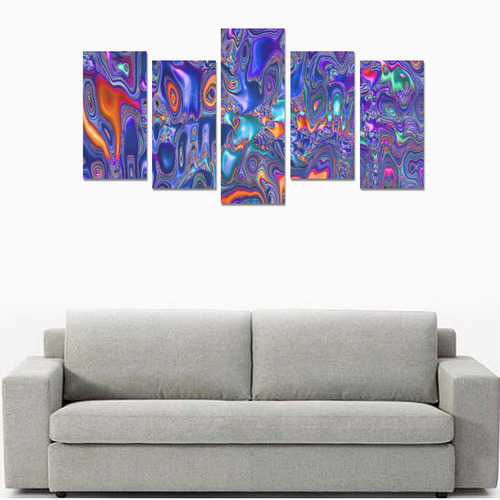 melted fractal 1B by JamColors Canvas Print Sets E (No Frame)
