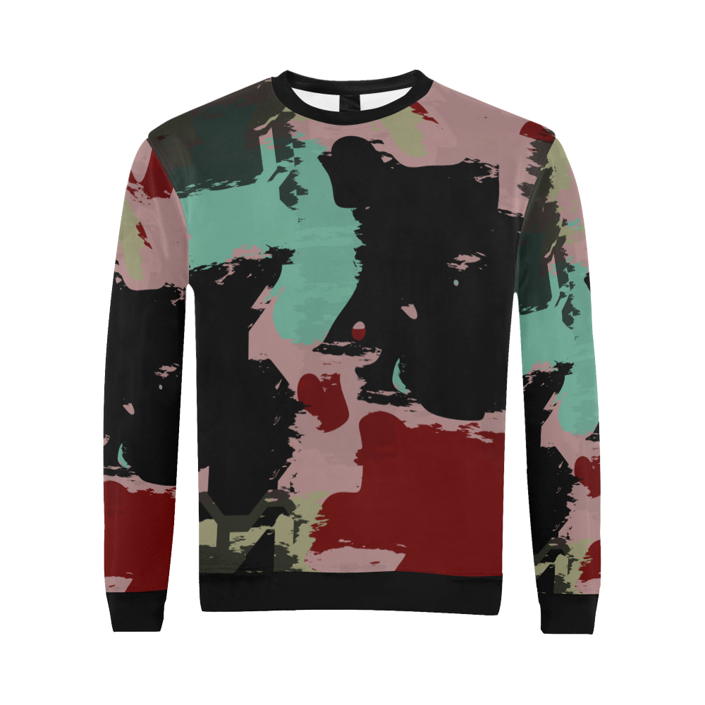 Retro colors texture All Over Print Crewneck Sweatshirt for Men (Model H18)