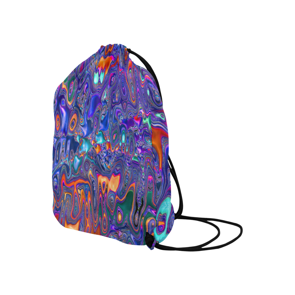 melted fractal 1B by JamColors Large Drawstring Bag Model 1604 (Twin Sides)  16.5"(W) * 19.3"(H)