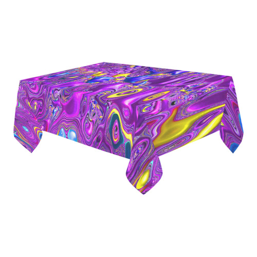 melted fractal 1A by JamColors Cotton Linen Tablecloth 60" x 90"