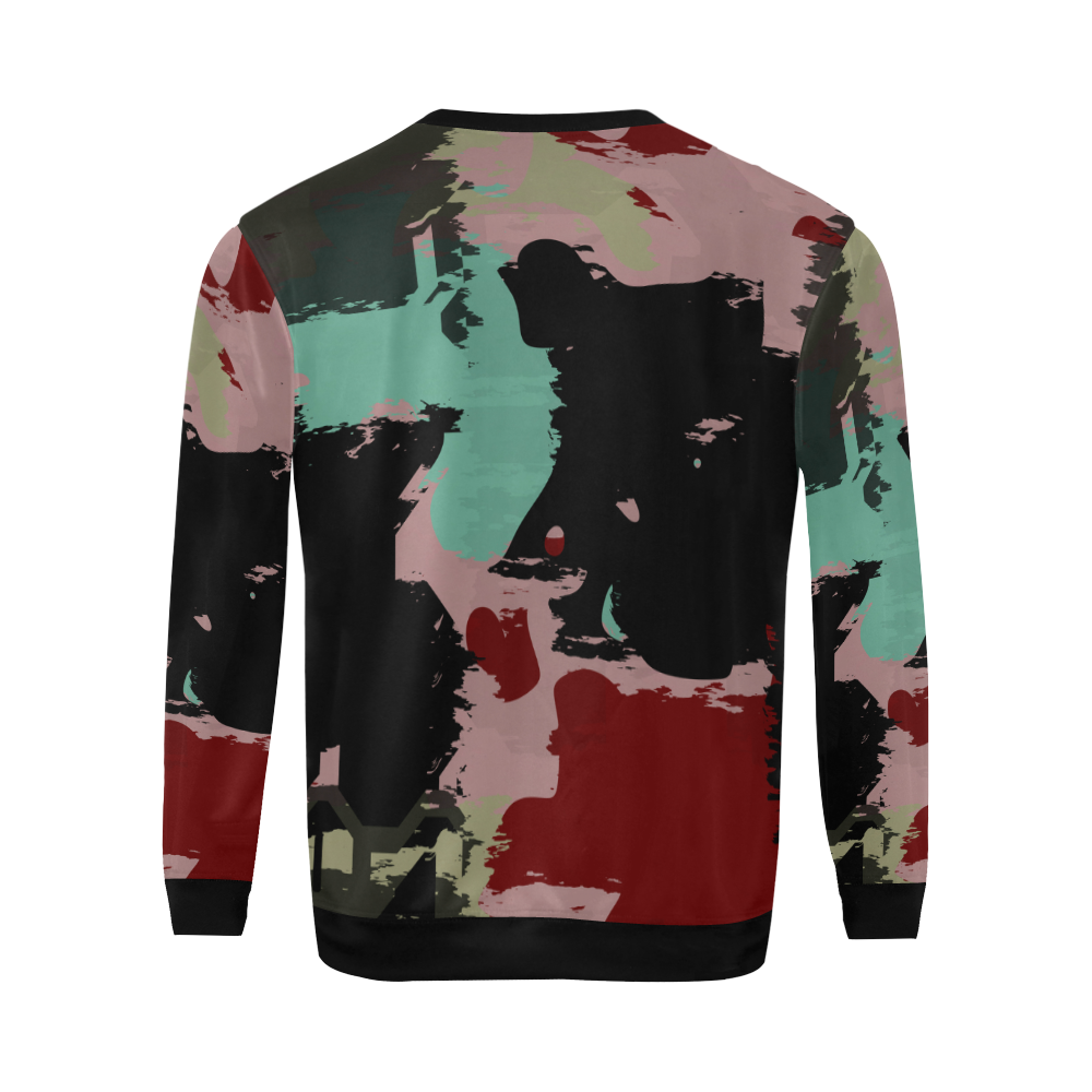 Retro colors texture All Over Print Crewneck Sweatshirt for Men (Model H18)
