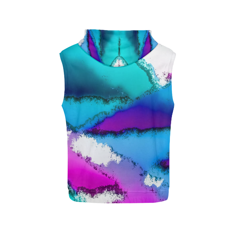 abstract fantasy 29B by FeelGood All Over Print Sleeveless Hoodie for Women (Model H15)