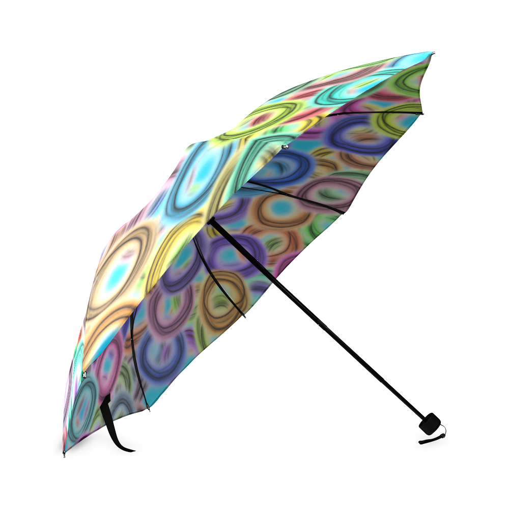 Colorful ovals Foldable Umbrella (Model U01)