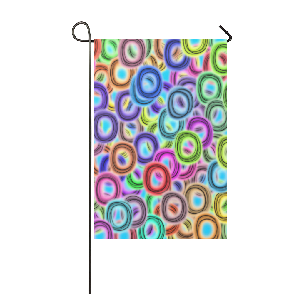 Colorful ovals Garden Flag 12‘’x18‘’（Without Flagpole）