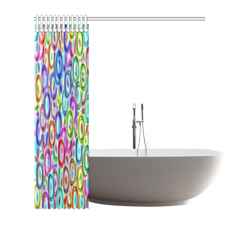 Colorful ovals Shower Curtain 72"x72"