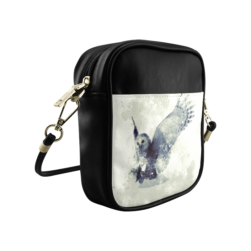 Wonderful owl, watercolor Sling Bag (Model 1627)