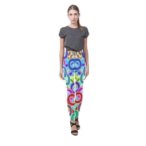 Colorful ovals Cassandra Women's Leggings (Model L01)