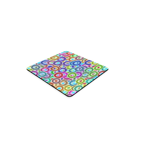 Colorful ovals Square Coaster