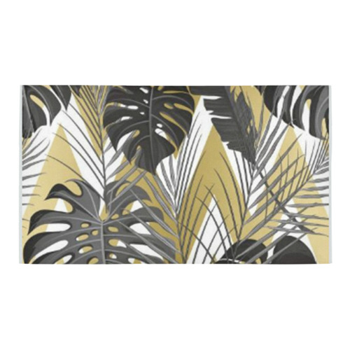 black and gold palm trees  bath mat Bath Rug 16''x 28''