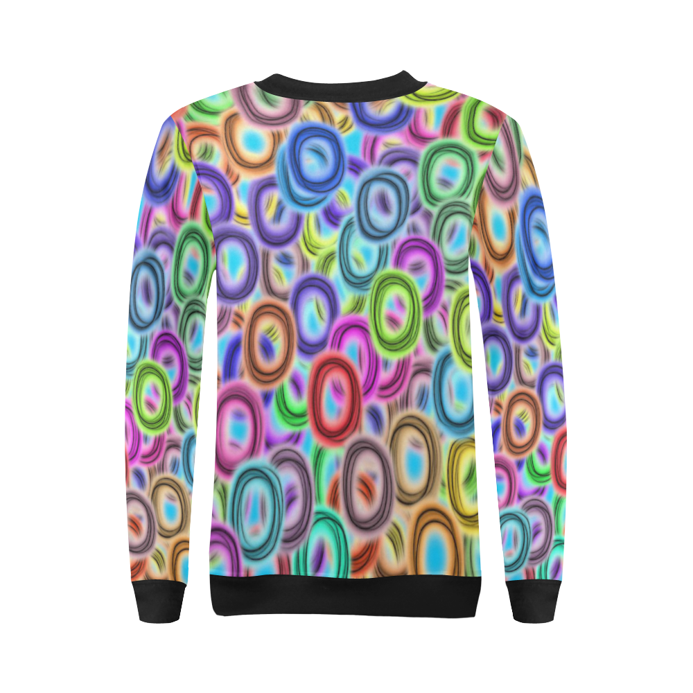 Colorful ovals All Over Print Crewneck Sweatshirt for Women (Model H18)