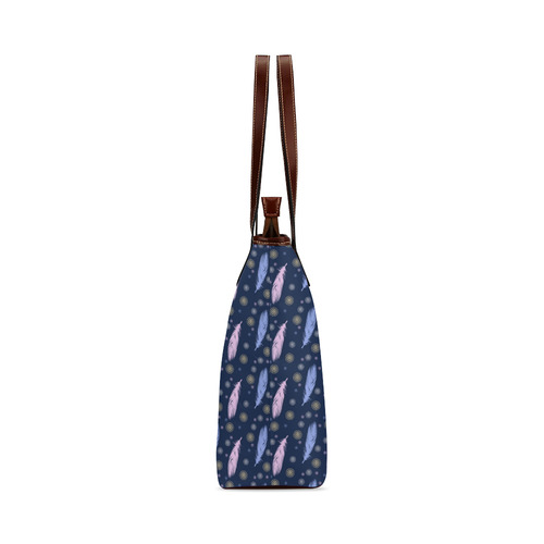 boho style feathers pattern. Shoulder Tote Bag (Model 1646)