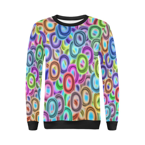 Colorful ovals All Over Print Crewneck Sweatshirt for Women (Model H18)