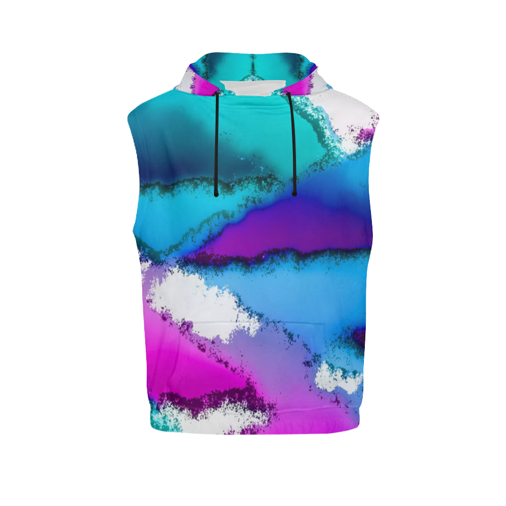 abstract fantasy 29B by FeelGood All Over Print Sleeveless Hoodie for Men (Model H15)