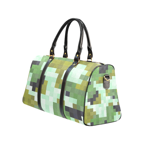 green camo pixels New Waterproof Travel Bag/Large (Model 1639)