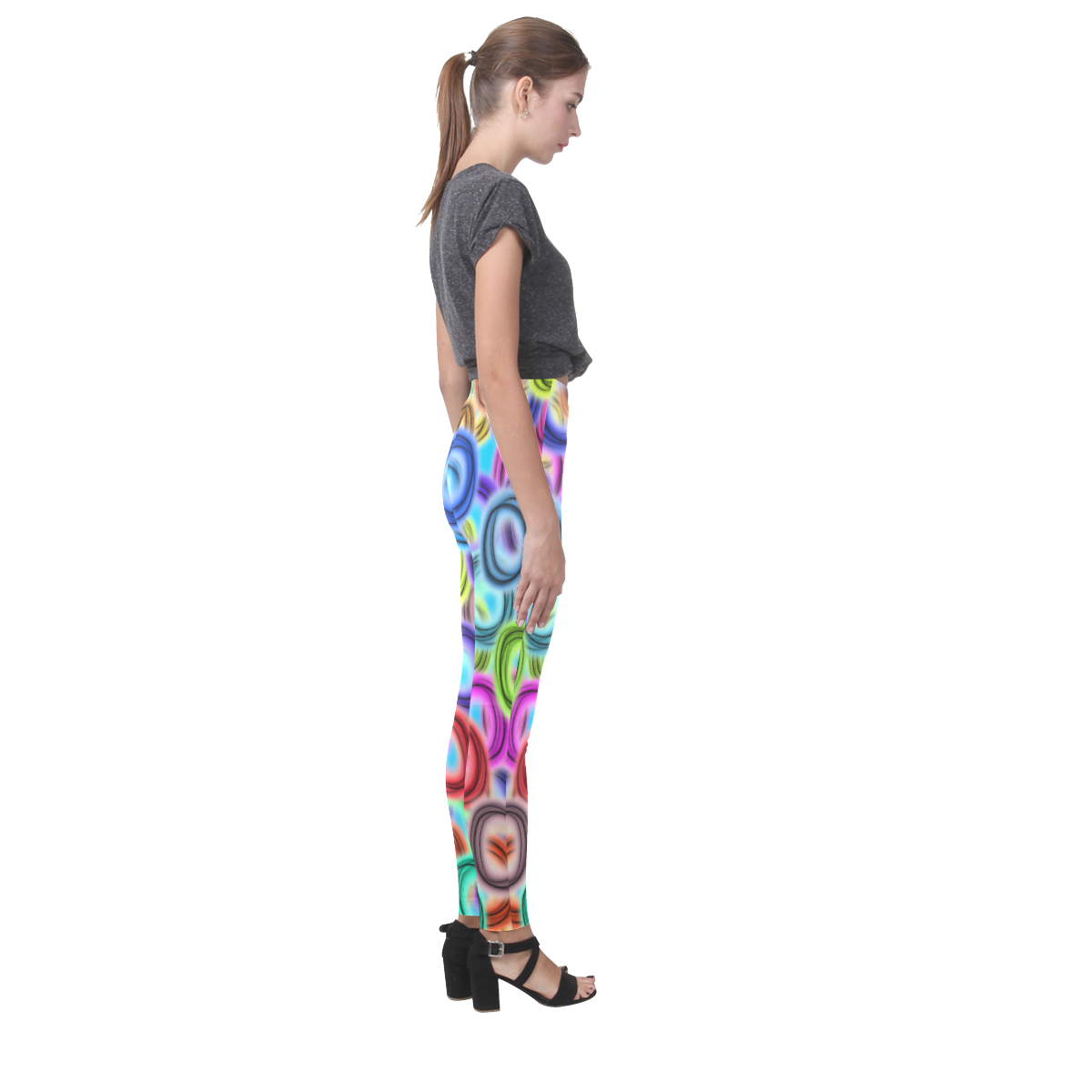 Colorful ovals Cassandra Women's Leggings (Model L01)