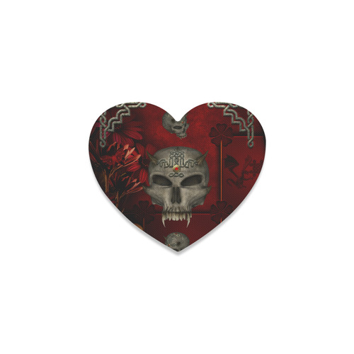 Skull with celtic knot Heart Coaster
