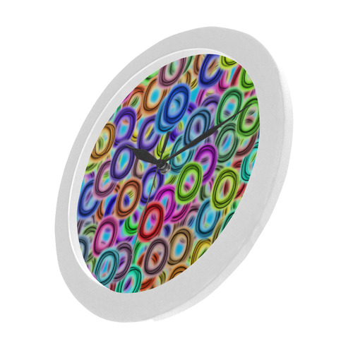 Colorful ovals Circular Plastic Wall clock