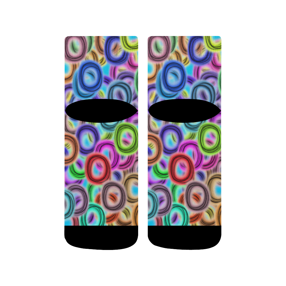 Colorful ovals Quarter Socks